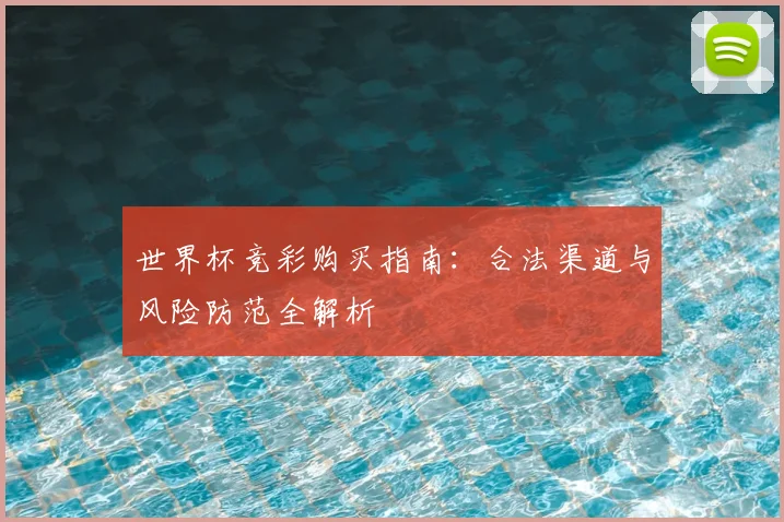 世界杯竞彩购买指南:合法渠道与风险防范全解析